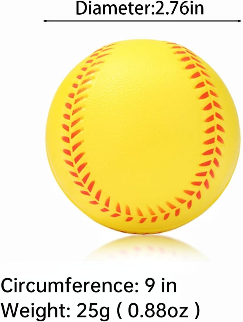 INTOWIND 12 Pack Foam Baseballs Softballs Foam Training Ball for Kids Beginners, 9 inch Practice Baseballs Tballs, Safe Throwing, Catching and Batting Practice - Image 3